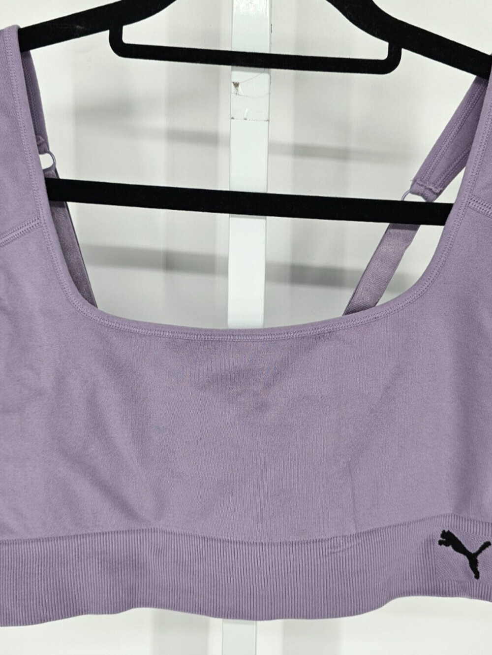 Puma Womens Sz XL Medium Impact Sports Bra Light Purple Lavender